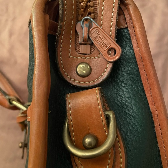Vintage Dooney & Bourke All weather leather Green and Brown Leather Handbag - Picture 6 of 7